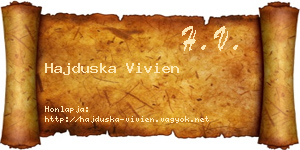 Hajduska Vivien névjegykártya